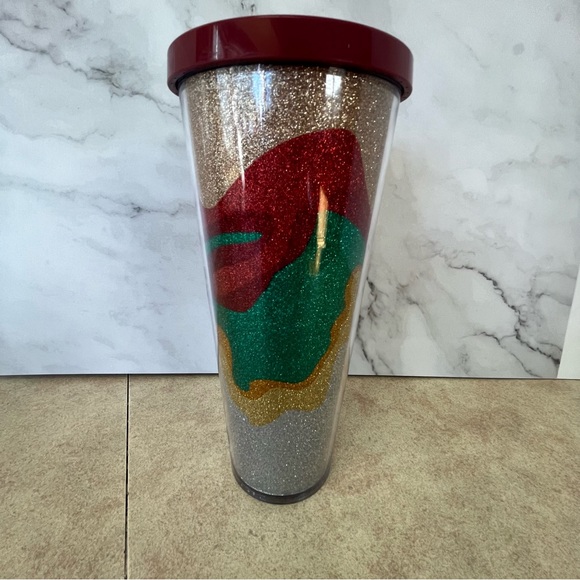 Starbucks 2018 Holiday Collection Flow Glitter Sand Acrylic Tumbler - Picture 2 of 7